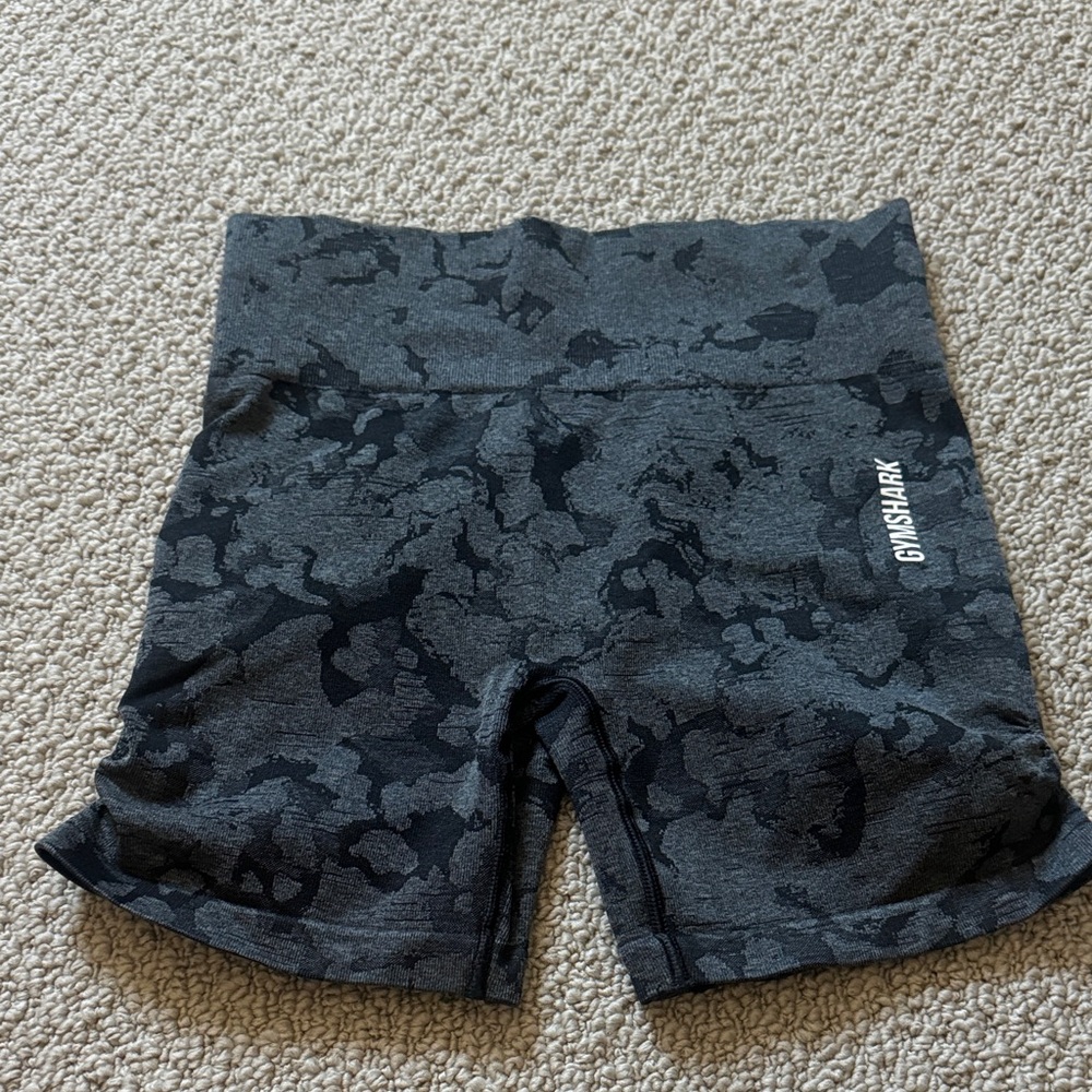 Gymshark Black Camo Bike Shorts